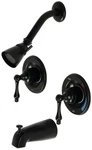 Kingston Brass KB66.AL Vintage Tub And Shower Trim Package With - Black. Fixed Price $389.97.