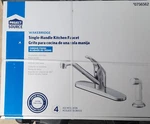 Project Source Wakebridge Single-handle Kitchen Faucet Chrome W/ Side Spray. Fixed Price $28.49.