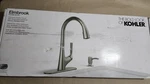 Kohler Elmbrook Single-handle Pull-down Sprayer Kitchen Faucet Stainless Steel. Fixed Price $135.98.