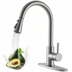 Vapsint Kitchen Faucet, Brushed Nickel Sink With Pull Down Spr.... Fixed Price $44.80.