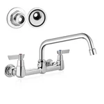 Airuida Wall Mount Commercial Kitchen FAUCET,8 Inch Swivel SPOUT,8 Cente.... Fixed Price $81.05.