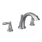 Moen T933 Brantford Chrome Two-handle Low Arc Roman Tub Faucet Trim Deck Mount. Fixed Price $59.20.