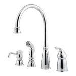 Pfister GT264CBC Avalon Onehandle Kitchen Faucet With Side Spray. Fixed Price $128.49.
