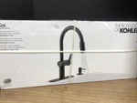 Kohler Koi Matte Black Single Handle Pull-down Kitchen Faucet With Sprayer Funct. Fixed Price $129.24.