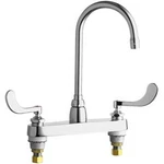 Chicago Faucets 1100-GN2AE3XKABCP Deck Mount Manual Sink 8" Center *read*. Fixed Price $166.39.