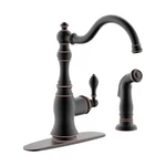 Oil Rubbed Bronze Kitchen Faucet With Side Spray, 8 Inch Single Handle Kitche.... Fixed Price $138.80.
