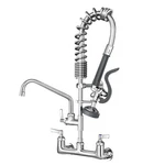 Commercial Faucet With Sprayer 21" Height 8" Center Wall Mount Kitchen Sink F.... Fixed Price $327.82.