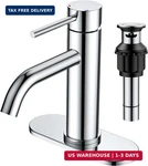 Forious Single Hole Bathroom Faucets 1 Handle, Chrome Sink With. Fixed Price $49.71.