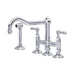 Rohl A1458LMWSAPC-2 Acqui Bridge Kitchen Faucet With Side Spray Polished Chrome. Fixed Price $1161.00.