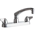 Chicago 1100-XKABCP Low Arc Kitchen Faucet, Manual, 8" Mount, 2 Hole. Fixed Price $326.99.