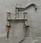 Perrin And Rowe U.4755X-PN-2 Provence Bridge Mixer With Side Sprayer. Fixed Price $1150.00.