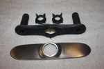 Delta Faucet Essa Escutcheon W/ Baseplate & Nuts - Arctic Stainless New Open Box. Fixed Price $24.99.
