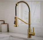 Kraus KPF-1693BB Britt Commercial Pull Down Kitchen Faucet Brushed Brass. Fixed Price $269.95.
