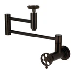 Kingston Brass KS8105RKZ Wall Mount Pot Filler Faucet With Knurled Handle,bronze. Fixed Price $312.47.