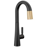 Delta Monrovia Matte Black/brushed Gold Bar Sink Faucet Single Hole With Pull.... Fixed Price $329.44.