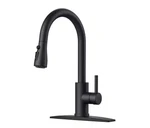 Forious Pro Pull Down Kitchen Faucet High Arc 2 Mode Sprayer Matte Black. Fixed Price $39.99.