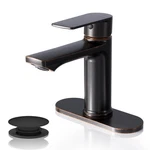 Oil Rubbed Bronze Bathroom Faucet, Modern Single Handle One Hole Vanity .... Fixed Price $47.87.