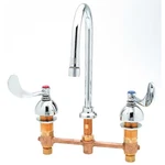T&s Brass B-2867-04 Manual Gooseneck Kitchen/bathroom Faucet, 8" Mount, Chrome. Fixed Price $234.99.