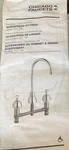 Chicago Faucets 201-AGN8AE3XKABCP Kitchen Sink W/o Spray New Open Box. Fixed Price $250.00.