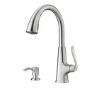 Pfister "pasadena" Single Handle/ Pull Down Kitchen Faucet Stainless #F-529-7PDS. Fixed Price $99.99.