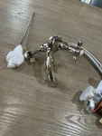 Pottery Barn Brinkley Single Hole Cross Handle Faucet Polished Nickel. Fixed Price $299.00.