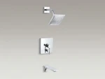 Kohler Stance K-T14776-4-CP Chrome Rite Temp Tub & Shower Faucet. Fixed Price $539.95.