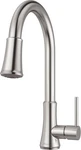 Beautiful Pfister Stainless Steel Single Handle Kitchen Faucet With Deckplate. Fixed Price $79.00.