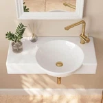 Deervalley 30 In. Ceramic Novelty Wall-mount Right Side White Sink Hung. Fixed Price $152.03.