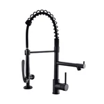 Fapully Black Kitchen Faucet,commercial Down Sink With Sp.... Fixed Price $180.90.