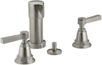 Kohler 13142-4A-BN Pinstripe Bidet Faucet W/ Lever Handles, Brushed Nickel. Fixed Price $1418.30.