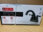 Delta Windemere Oil Rubbed Bronze 2-HANDLE Centerset High-arc Bathroom Faucet. Fixed Price $71.99.