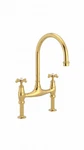 Rohl House Of Ionian Bridge Faucet X-top Unlacquered Brass ((no Rinse)). Fixed Price $1392.80.