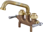 Two Handle Laundry Faucet Heavy Duty Rough Brass 6" Wall Mounted Reach Tube Swiv. Fixed Price $85.99.
