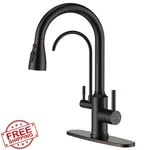 Appaso Oil Rubbed Bronze 3-IN-1 Kitchen Faucet Pull-down Sprayer. Fixed Price $237.99.
