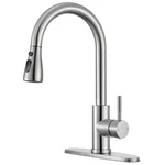Kitchen Faucets With Pull Down Sprayer, Brushed Nickel High Arc Single Handle.... Fixed Price $47.91.