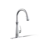 Kohler Bellera Single-handle Pull-down Sprayer Kitchen Faucet Polished Chrome. Fixed Price $186.02.
