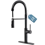 Brass Matte Black Kitchen Faucets, 22 Inch Commercial High Arc Single H.... Fixed Price $165.26.