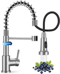 Brushed Nickel Kitchen Faucet Pull Down Sprayer Rv Camper Single Handle Tap. Fixed Price $58.73.