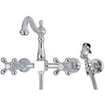 Kingston Brass KS126AXBS Heritage 1.8 Gpm Widespread Bridge - Chrome. Fixed Price $305.47.