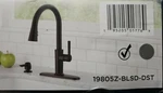 Delta Emery Pull-down Sprayer Kitchen Faucet With Shield Spray, Matte Black. Fixed Price $174.39.
