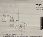 Delta Broderick 2390L-BL-DST Widespread Bridge Kitchen Faucet Matte Black New. Fixed Price $698.00.
