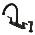 Kingston Brass FB7790NDLSP Nuvofusion 8-INCH Deck Kitchen Faucet With Sprayer. Fixed Price $117.01.