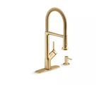 Open Box Kohler Setra Single-handle Semi-professional Kitchen Sink Faucet Bras. Fixed Price $250.00.