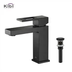 Kibi KBF1002 Solid Brass Single Handle Cubic Faucet For Bathroom Sink With Drain. Fixed Price $139.99.