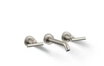 Kohler Purist T14413-4-BN Watersense Brushed Nickel Wall-mount Faucet Trim. Fixed Price $375.00.