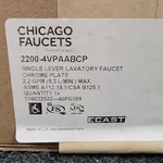 Chicago Faucet Single Lever Lavatory Chrome Plate 2200-4VPAABCP. Fixed Price $242.24.