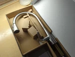 Speakman Chelsea Single Handle Pull Down Sprayer Kitchen Faucet Silver Brushed. Fixed Price $94.00.