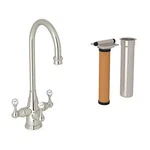 Rohl U.KIT1220LS-PN-2 Georgian Era 3-HANDLE Kitchen Faucet Polished Nickel. Fixed Price $2289.00.