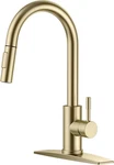 Brushed Champagne Gold Kitchen Faucet With Pull Down Sprayer For Any Sink. Fixed Price $87.98.