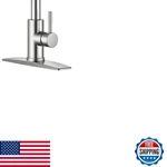 Forious Kitchen Faucet Pull Down Sprayer Brushed Nickel, 1 3 Hole, High Arc. Fixed Price $58.18.